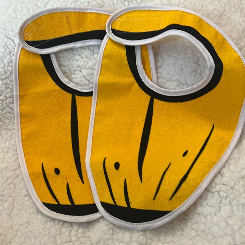👻GAMAGO Banana Terrycloth Baby Bibs (set of 2)